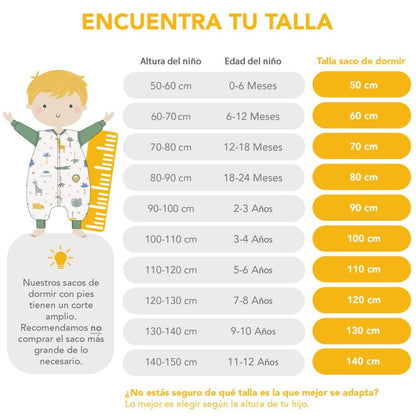 The Dream Bag Sacos de Dormir Saquito de dormir con pies 90 cm TOG 3.5 Dragons 2-3 años - The dream bag FS6-35-3