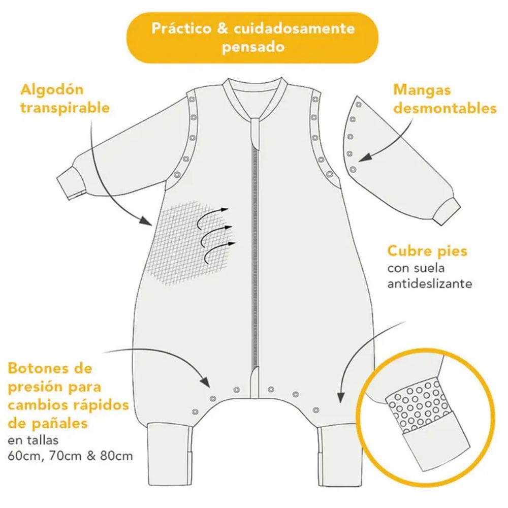 The Dream Bag Sacos de Dormir Saquito de dormir con pies 90 cm TOG 3.5 Dragons 2-3 años - The dream bag FS6-35-3