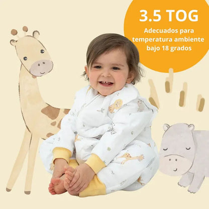 The Dream Bag Sacos de Dormir Saquito de dormir con pies 90 cm TOG 3.5 Safari 2-3 años - The dream bag FS3-35-3