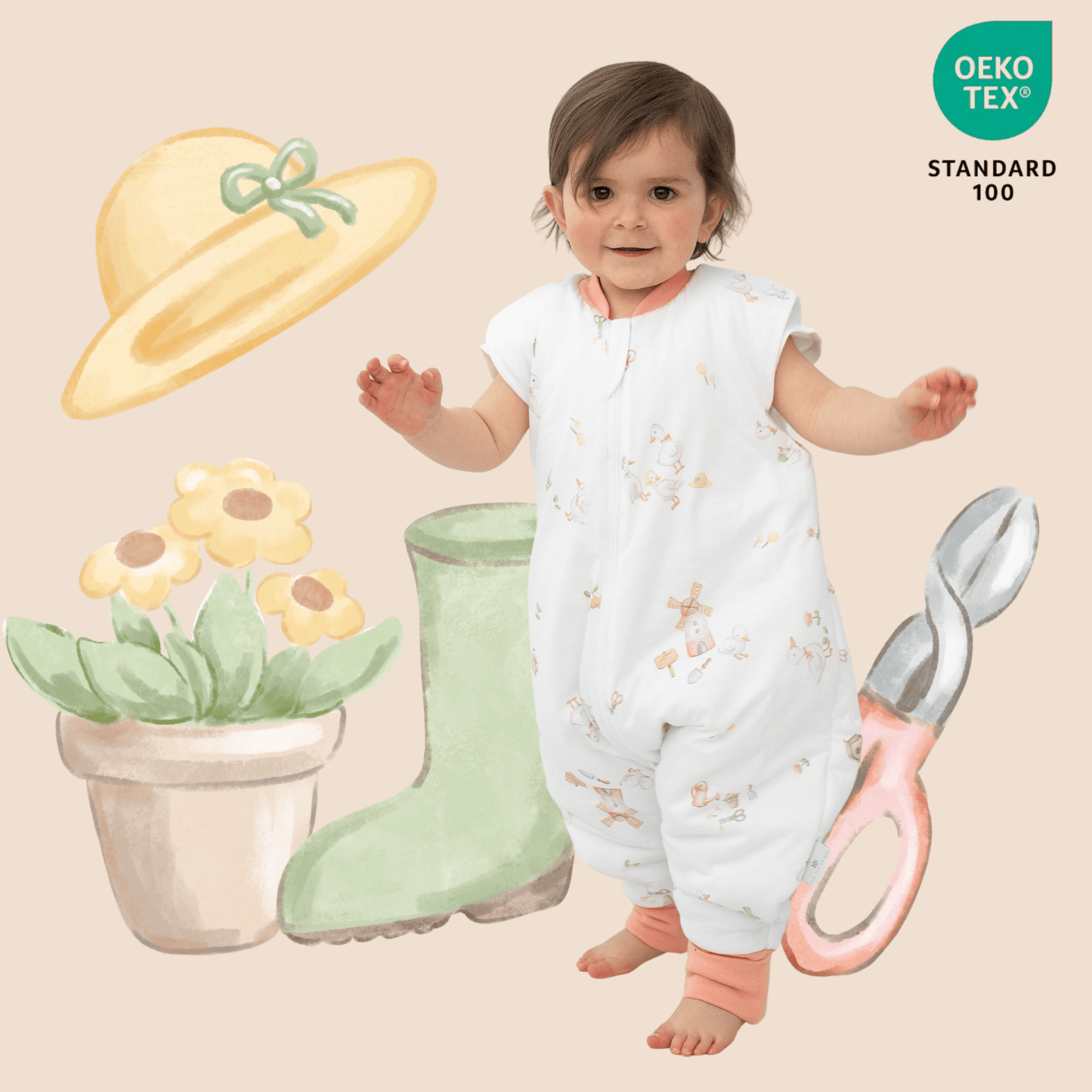 The Dream Bag Sacos de Dormir Saquito de Dormir Farmyard Girl 80 cm TOG 2.5 (18–24 meses) – The Dream Bag DB-FS1-25-2