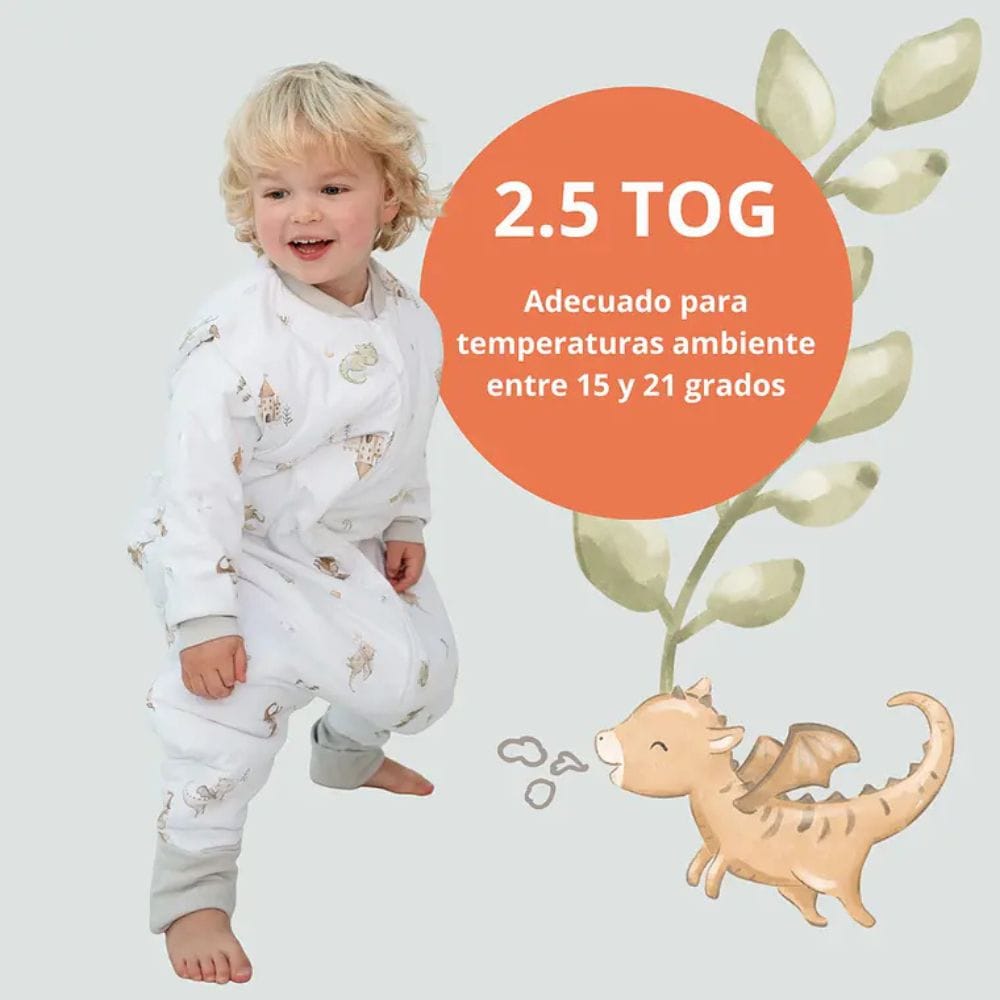 The Dream Bag Sacos de Dormir Saquito de dormir TOG 2.5 Dragons 12–18 meses – The Dream Bag DB-FS6-25-1