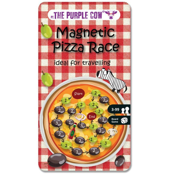 The Purple Cow Juegos de mesa Juego Magnético de Viaje - Carrera de Pizza - The Purple Cow