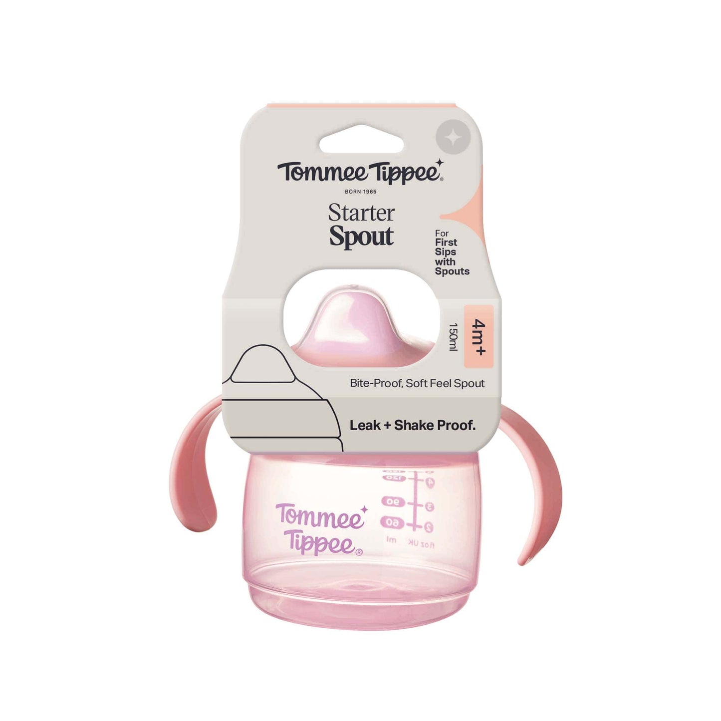 Tommee Tippee Alimentación Vaso de Inicio Starter Spout Rosa 4 meses - Tommee Tippee TT44780301-R