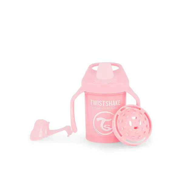 Twistshake Alimentación Vaso Mini Cup Antiderrame 230 ml 4M+ rosado Pastel- Twistshake TS217