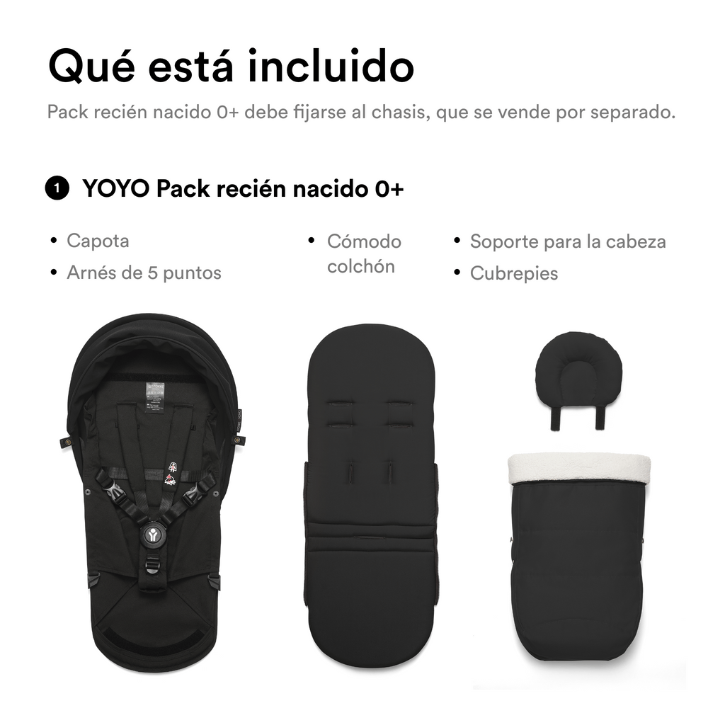 YOYO by Stokke Accesorios para coches Pack Recién Nacido 0+ para Coche Ultracompacto Stokke YOYO³ - Negro - YOYO by Stokke 646203