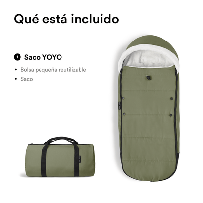 YOYO by Stokke Accesorios para coches Saco de Invierno para Coche Ultracompacto YOYO Olive Green - Yoyo by Stokke 596011