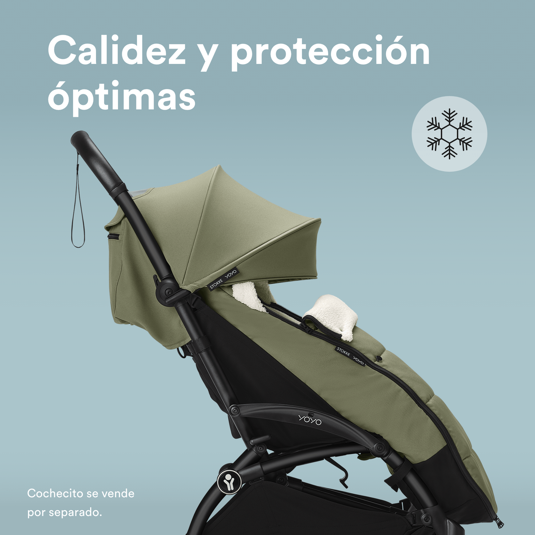 YOYO by Stokke Accesorios para coches Saco de Invierno para Coche Ultracompacto YOYO Olive Green - Yoyo by Stokke 596011