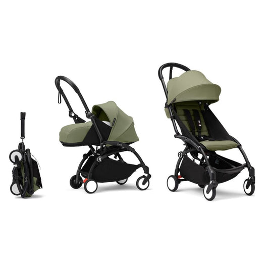 YOYO by Stokke Coche Coche YOYO3 0+ y 6+ Olive - Chasis negro - Yoyo by Stokke PACKYOYO3OLIVE06N