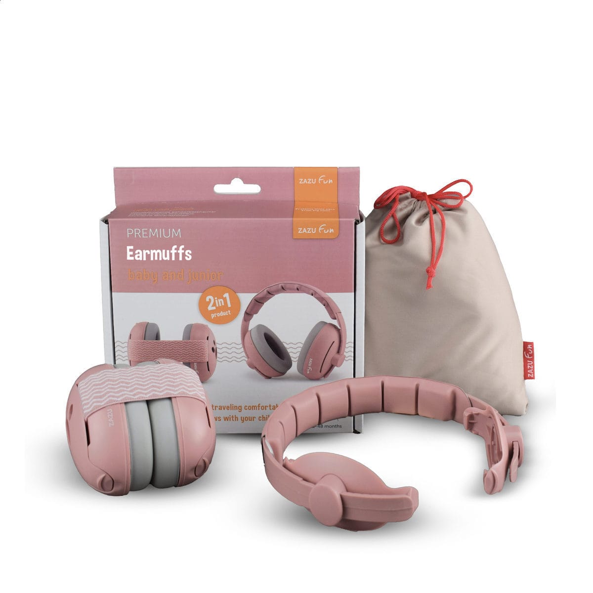 Zazu Accesorios Protectores auditivos Bebés y Niños 2 en 1  earmuffs Pink - Zazu ZA-EAR-03