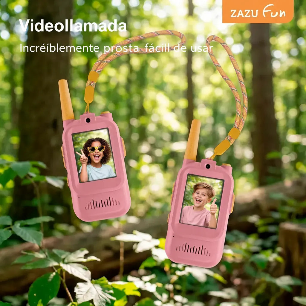 Zazu Juegos de Exterior Walkie Talkie de video pink - Zazu ZA-WALKIETALKIE-03