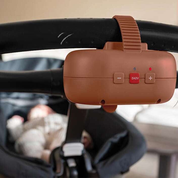 Zazu Mecedor de Coches Mecedor portátil recargable para coches con sensor de llanto / baby Rocker marrón - Zazu ZA-ROCKER-02