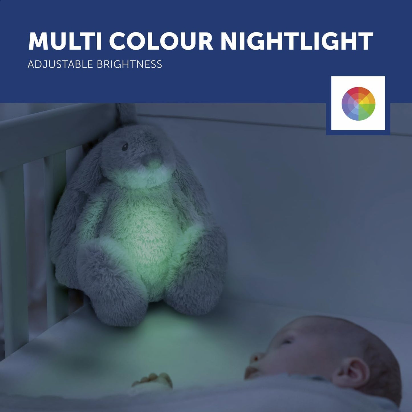 Zazu Peluches con ruido blanco Peluche Ro el conejo con luz y sonidos relajantes Blanco - Zazu ZA-RO-03