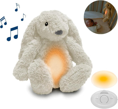 Zazu Peluches con ruido blanco Peluche Ro el conejo con luz y sonidos relajantes Blanco - Zazu ZA-RO-03