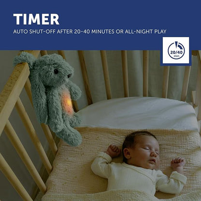 Zazu Peluches con ruido blanco Peluche Ro el conejo con luz y sonidos relajantes Verde - Zazu ZA-RO-02