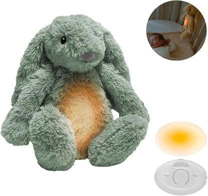 Zazu Peluches con ruido blanco Peluche Ro el conejo con luz y sonidos relajantes Verde - Zazu ZA-RO-02