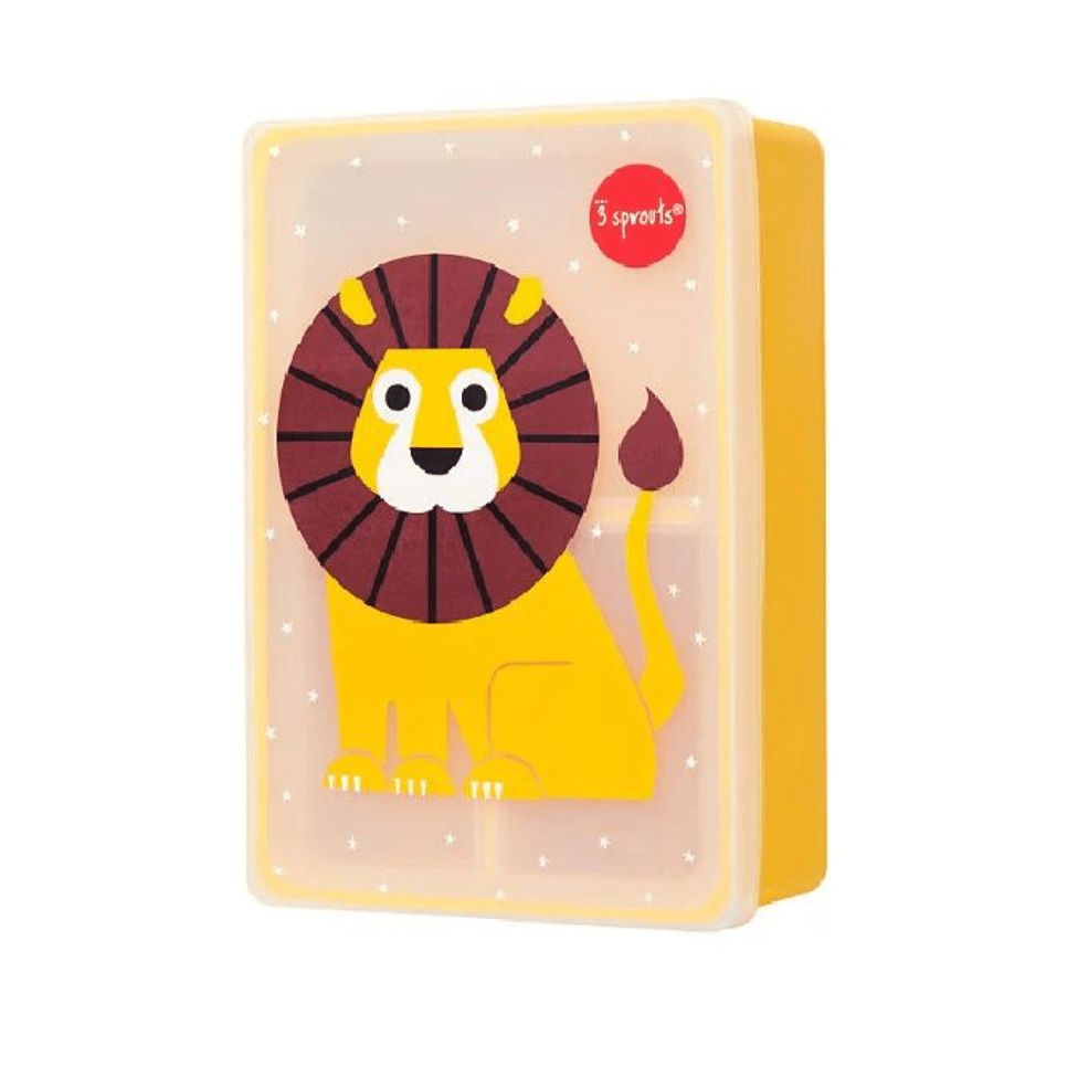 3 Sprouts Alimentación Bento Box de Silicona León ISBLIO