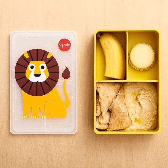 3 Sprouts Alimentación Bento Box de Silicona León ISBLIO