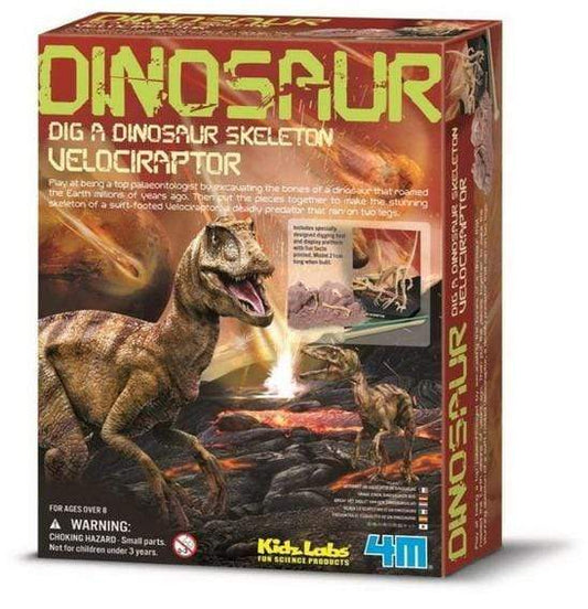 4M Juegos de ciencia +7 Laboratorio de Ciencia Excava Velociraptor 00-13234