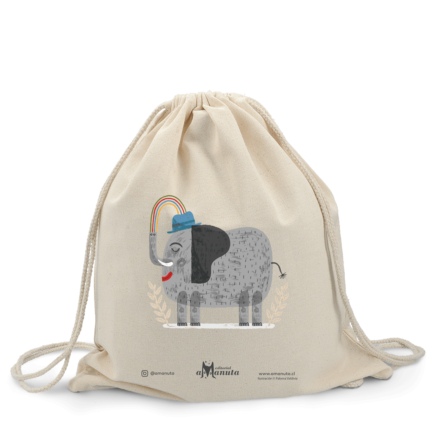 AMANUTA Mochila Mochila Con Estampado De Elefante MOCHELE01