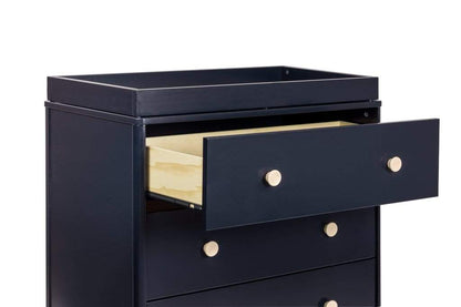 Babyletto mudadores Cómoda Mudador Lolly con 3 cajones y bandeja removible Babyletto Navy/Natural M9023VNX