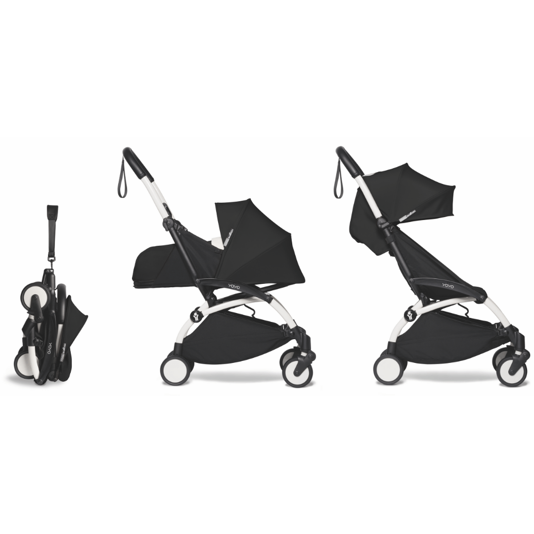 Babyzen Coche Coche YOYO2 0+ y 6+ Negro - Frame Blanco BBB0+