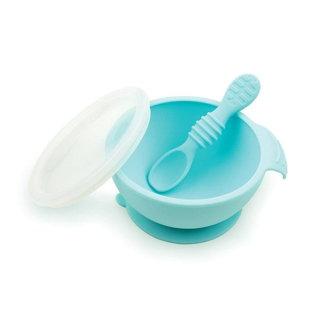 BUMKINS Alimentación Mi primer plato con cuchara celeste BK_FF.BLU