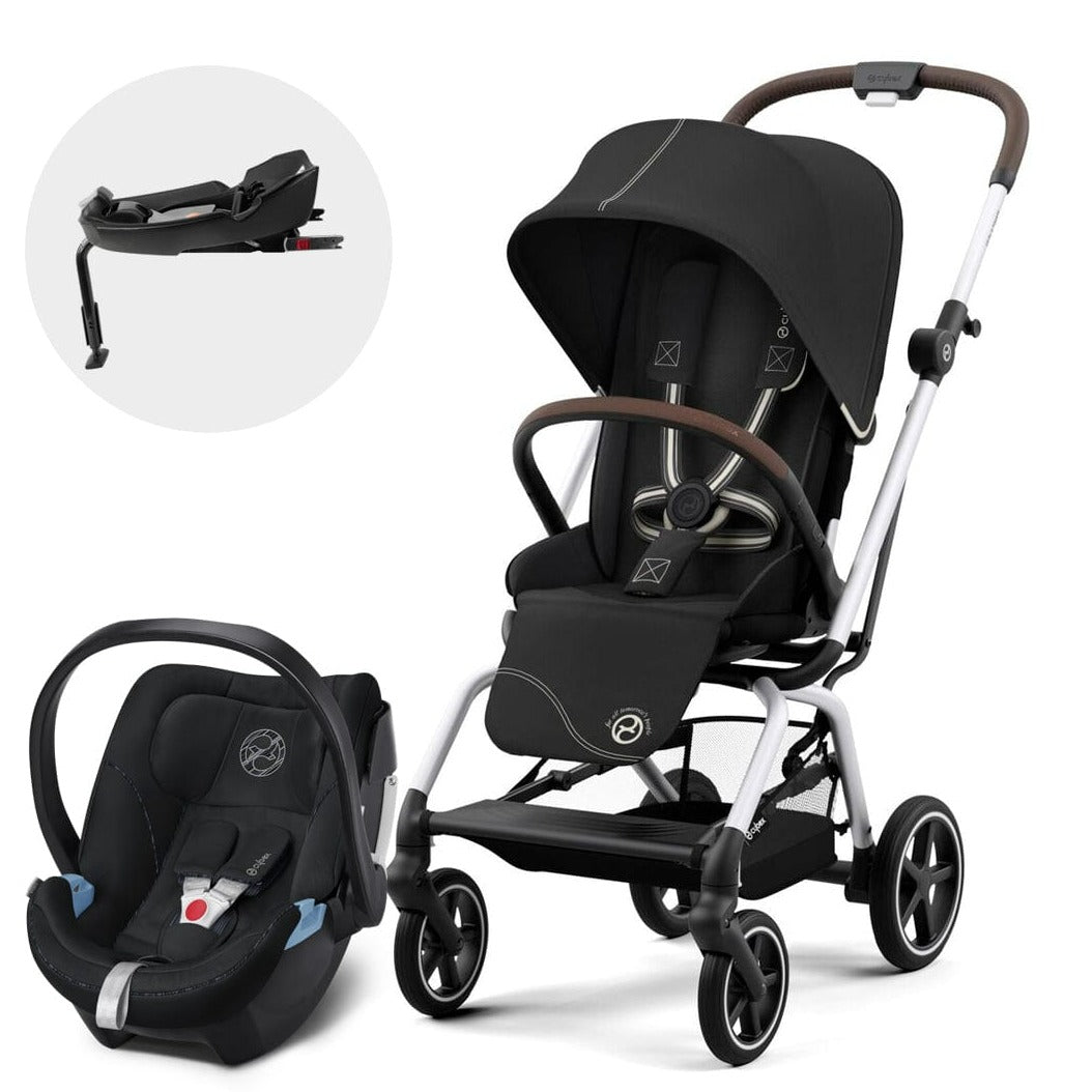 Cybex Coche Travel System Coche Compacto Eezy S TW PL SLV Moon Black+ Aton 5 CBX522001089
