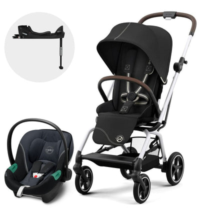 Cybex Coche Travel System Coche Compacto Eezy S TW PL SLV Moon Black+ Aton B2 CBX522001088