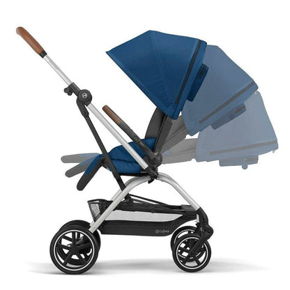 Cybex Coche Travel System Coche Eezy S Twist Plus SLV Navy Blue + Aton 5 CBX1661436730878