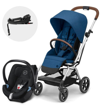 Cybex Coche Travel System Coche Eezy S Twist Plus SLV Navy Blue + Aton 5 CBX1661436730878