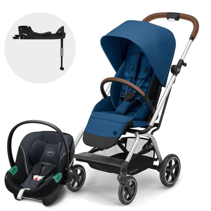 Cybex Coche Travel System Coche Eezy S Twist Plus SLV Navy Blue + Aton S2 CBX1661436730978