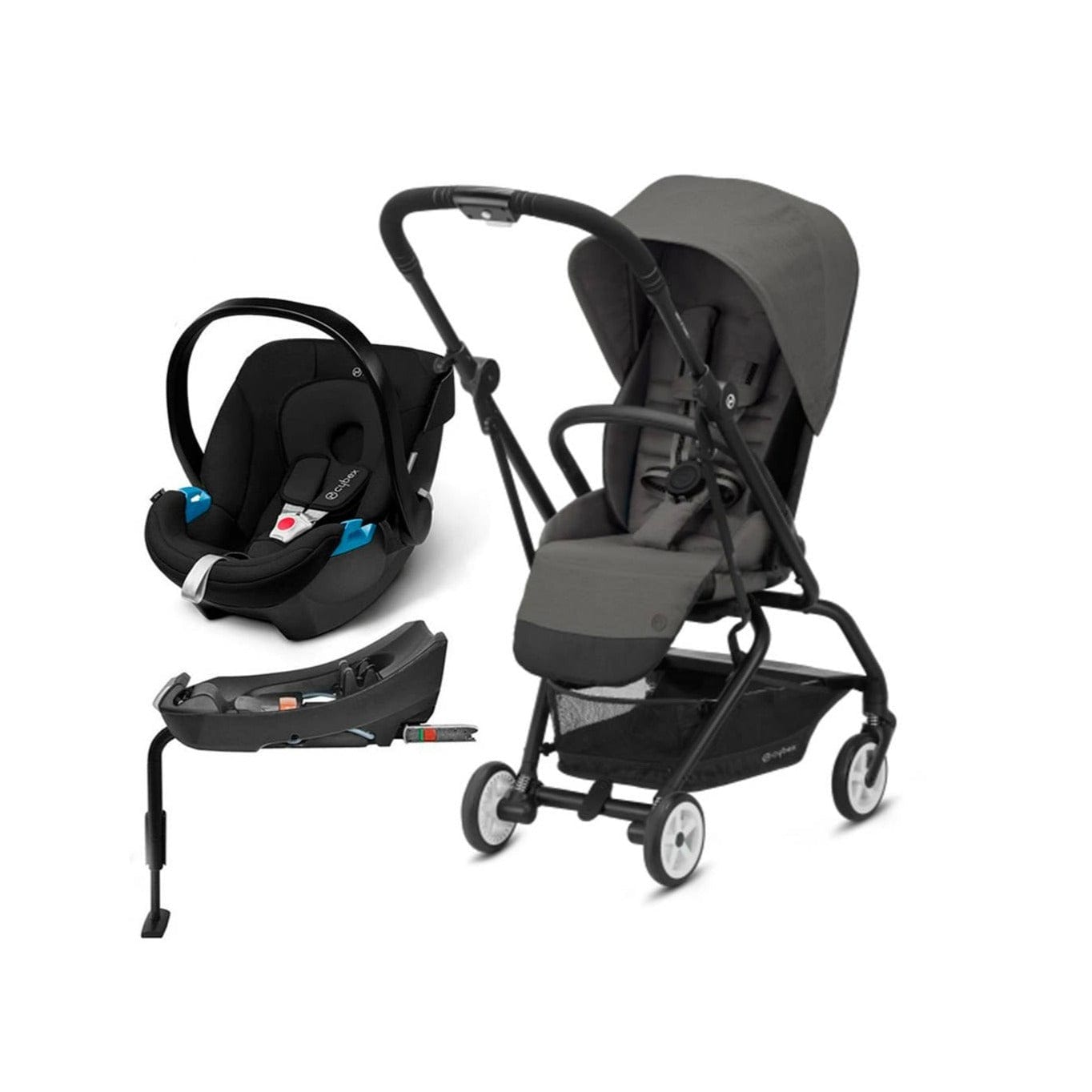 Cybex Coche Travel System Coche Eezy S Twist v2 Soho Grey + Aton + Base CBX1622575608001