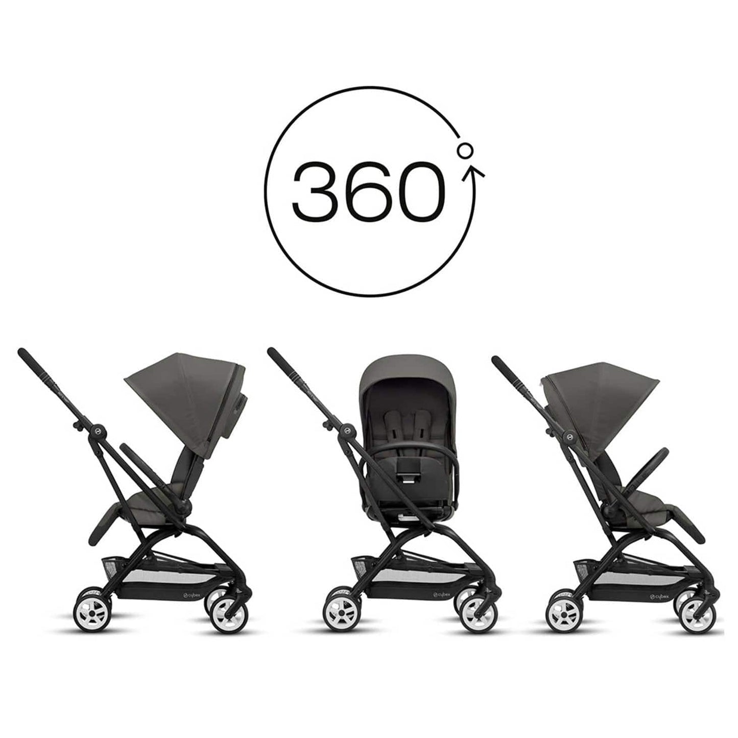 Cybex Coche Travel System Coche Eezy S Twist v2 Soho Grey + Aton + Base CBX1622575608001