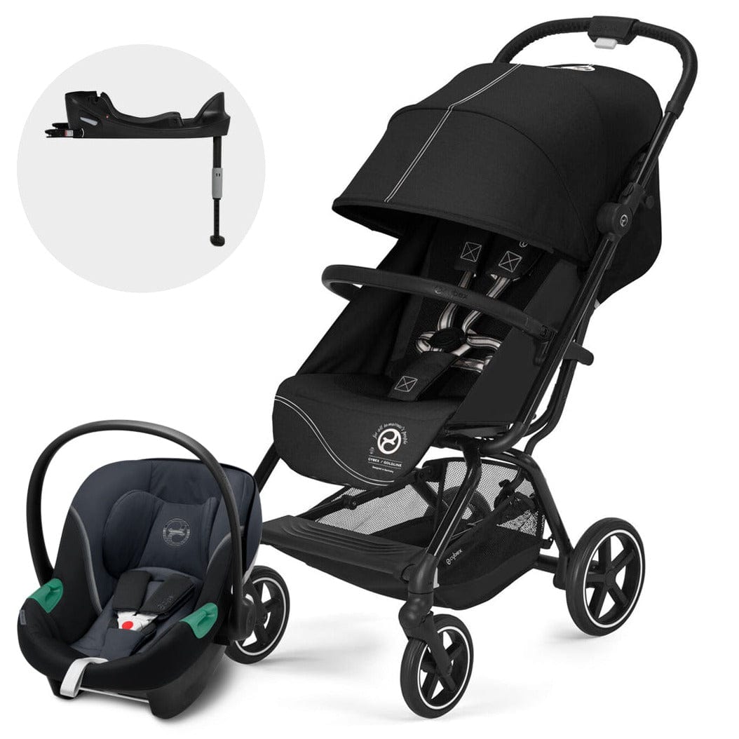 Cybex Coche Travel System Eezy S Plus BLK Moon Black +Aton S2 CBX1661442684622