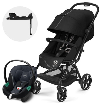 Cybex Coche Travel System Eezy S Plus BLK Moon Black +Aton S2 CBX1661442684622