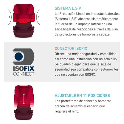 Cybex Seguridad Silla de Auto Butaca Solution  X - Fix Blue Moon CBX514116005