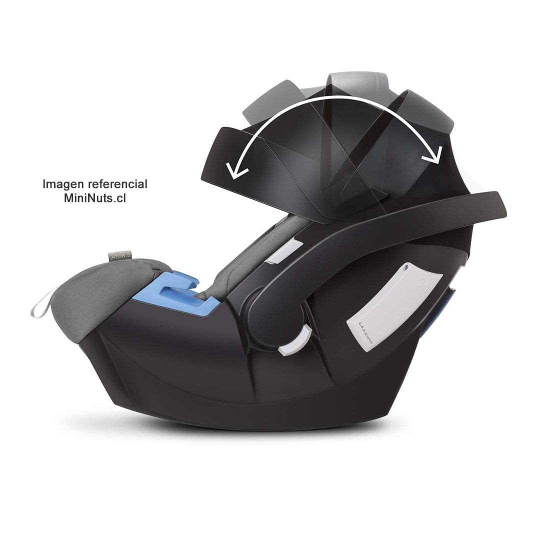 Cybex Seguridad Silla para Auto Nido Aton 5 Deep Black + Base para Auto CBX520000225