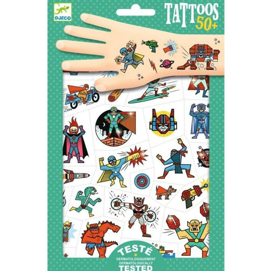 Design By Djeco Accesorios Tatuajes Temporales Héroes vs Villanos DJ09614