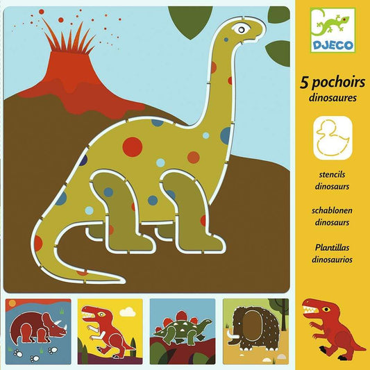 Design By Djeco Arte y Manualidades +3 Plantillas de Dibujos Dinosaurios DJ08863