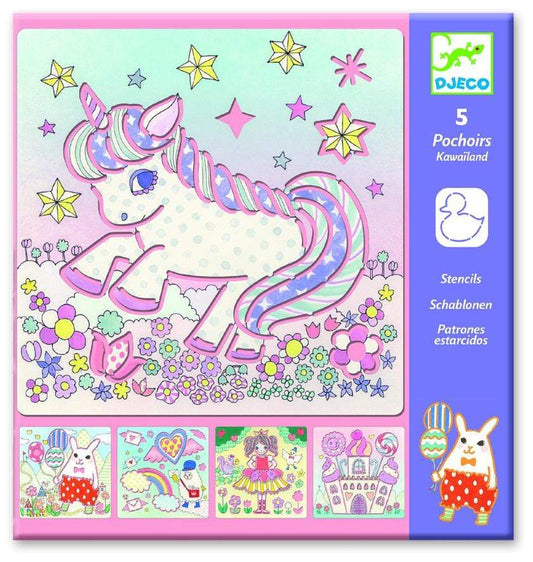 Design By Djeco Arte y Manualidades +3 Plantillas de dibujos Kawailand DJ08862