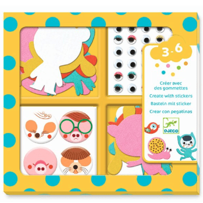 Design By Djeco Arte y Manualidades +3 Stickers I Love Animals DJ09050