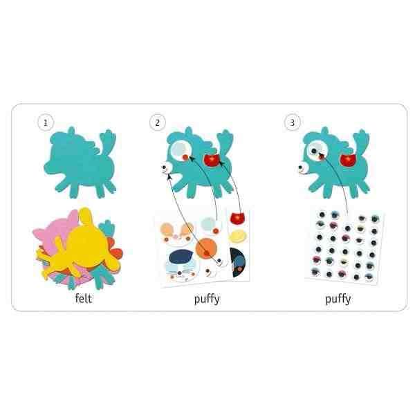 Design By Djeco Arte y Manualidades +3 Stickers I Love Animals DJ09050