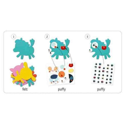 Design By Djeco Arte y Manualidades +3 Stickers I Love Animals DJ09050