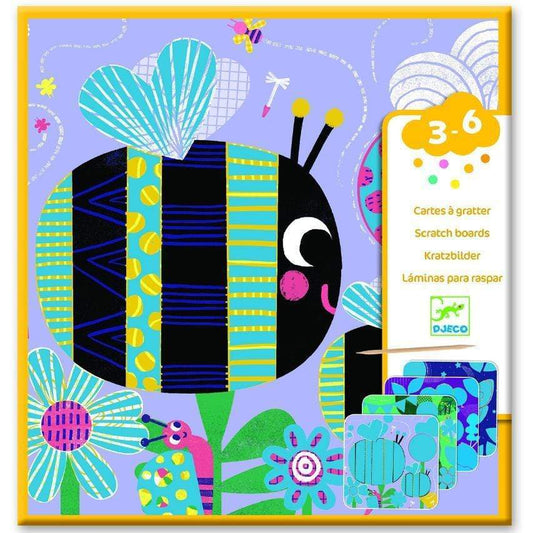 Design By Djeco Arte y Manualidades +3 Tarjetas para rascar de insectos DJ09092