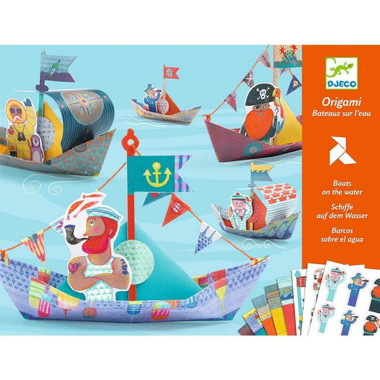 Design By Djeco Arte y Manualidades +5 Set de Origami Barcos DJ08779