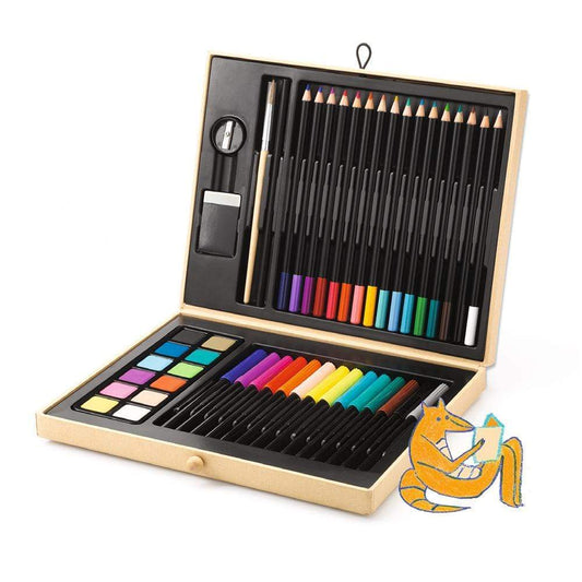 Design By Djeco Arte y manualidades +7 Gran caja / maleta para colorear DJ08797