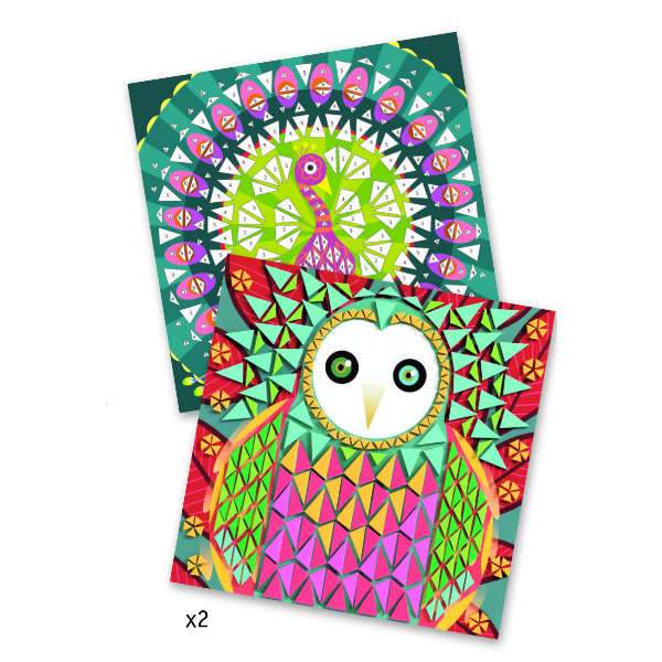 Design By Djeco Arte y manualidades +7 Mosaicos Flamenco y Búho DJ08888