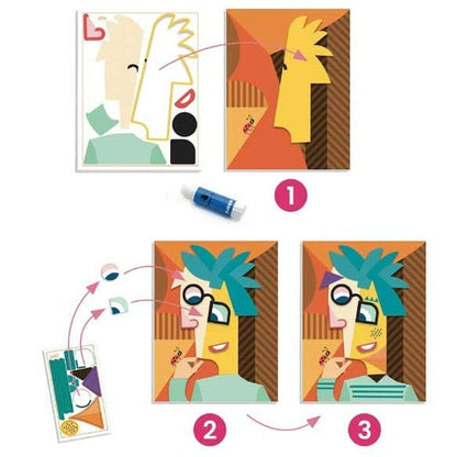 Design By Djeco Arte y Manualidades Set Cabezas Cuadradas de la linea inspirada por de Design By Djeco