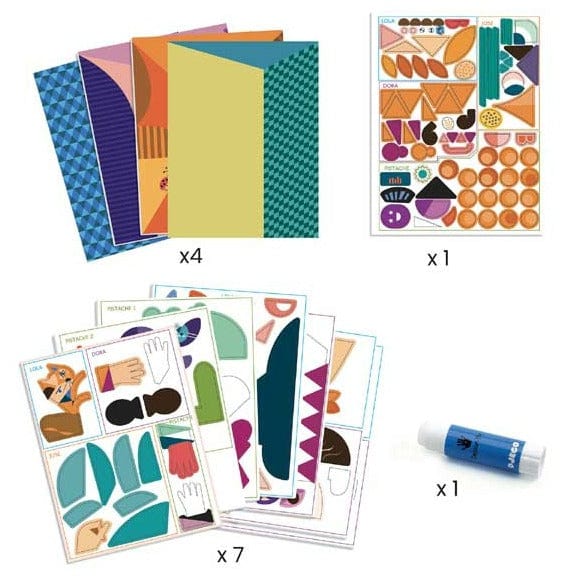 Design By Djeco Arte y Manualidades Set Cabezas Cuadradas de la linea inspirada por de Design By Djeco