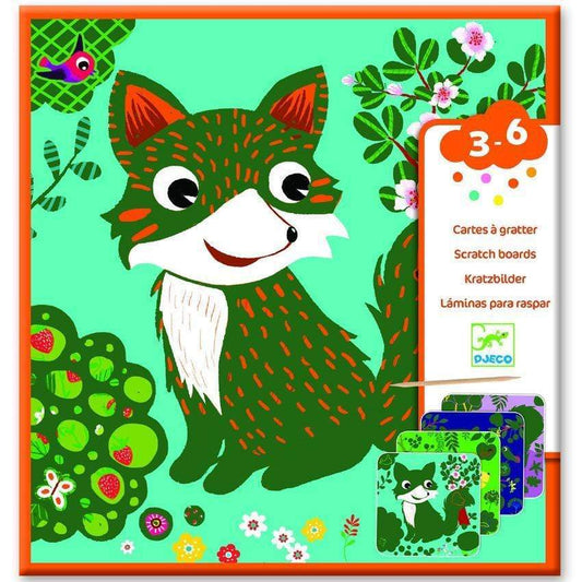 Design By Djeco Arte y Manualidades Tarjetas para rascar Animales DJ09093